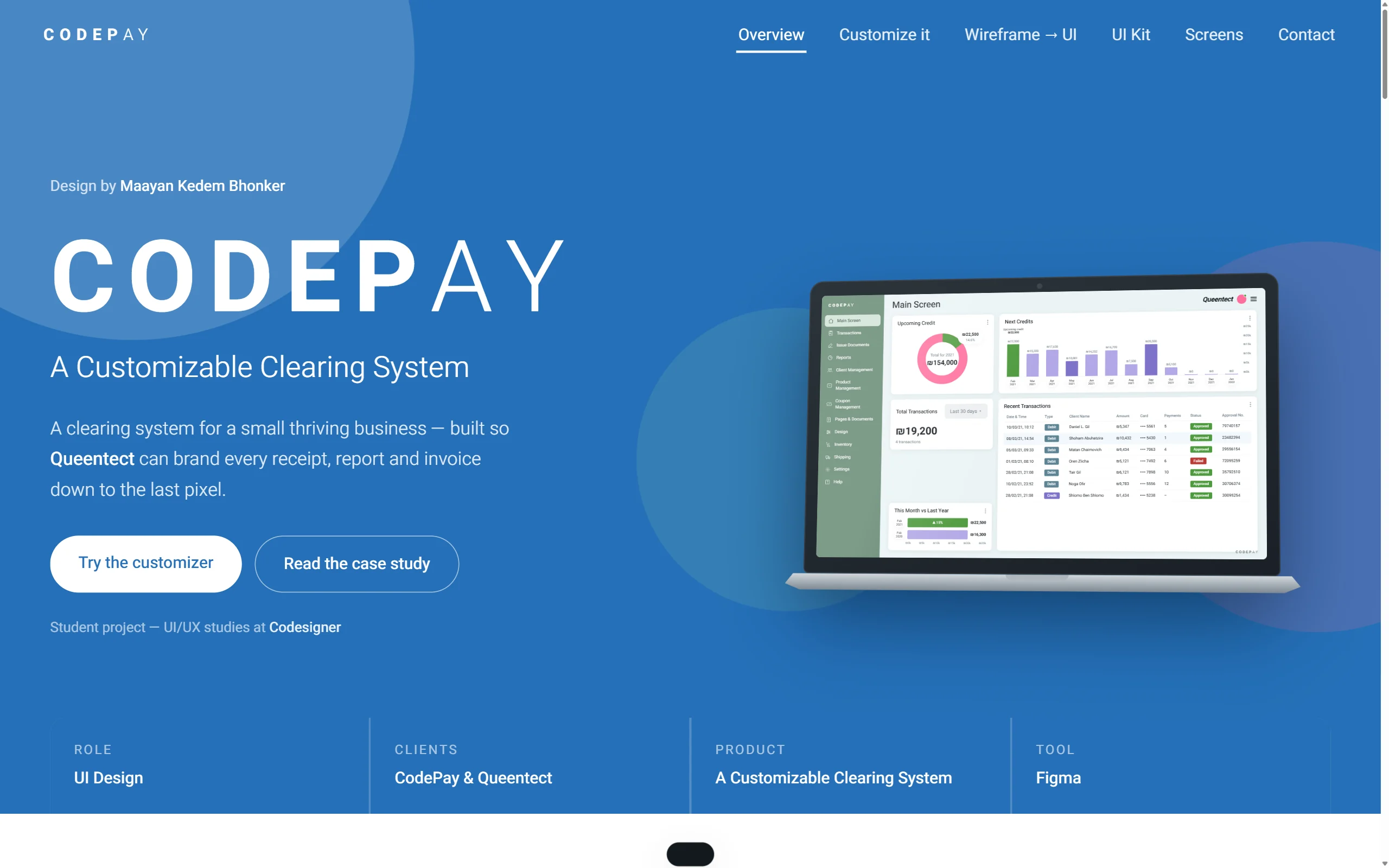 CodePay interface